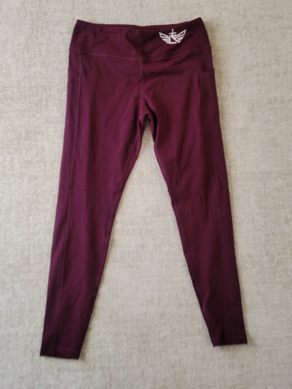 Kiava Clothing Maroon Geometric Stealth Legging XL Womens Activewear Athleisure